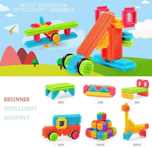 100 Set Teytoy Pcs Bristle Shape Building Blocks Toy for toddlers Kids