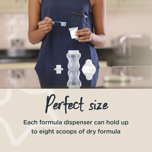 Tommee Pack 6, 8 Tippee Milk Powder Dispensers, of Baby Formula Powder Containers, Ideal for Feeding while Travelling