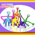 WUCLUD 24PC Telescopic Suction Cup Kids' Giraffe Toy Sensory Pieces, Toddler Travel & Treasure Box Toys