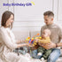 Baby Toys for 6-12 Months, Airplane Travel Essentials, Car Seat Toy Teether Mittens with Rattle for 1 Year Old