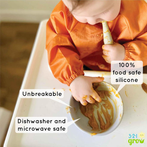 Easy Scoop & Hold Bowl Set - Silicone Bowls for Babies, Toddlers, Kids, Set of 2 Bowls | 6 mo+ | Dishwasher and