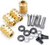 RCLIONS 12mm Brass Wheel Spacers +20mm Extension Wheel Hubs Hex for TRX4 1/10 RC Crawler Truck