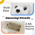 Hopearl 7'' White Bichon Interactive Electronic Pet Plush Toy, Woof and Moving Animated Nodding Head Gift for Toddlers