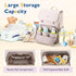 mommore Unisex Diaper Bag Backpack, Large Baby Bag with Changing Pad, Insulated Pockets, Stroller Buckles, Durable