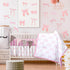 5 Set SmoothNovelty Pcs Pink Bow Crib Bedding Include Print Crib Sheets Bed Skirt Comforter Pad Cover Wall Stickers