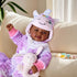 5-Piece Set 15-Inch 3+ BABESIDE Value Black Baby Doll Includes Lifelike Doll, Clothing, Birth Certificate, Bottle