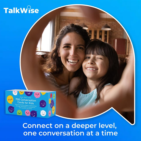 700 Kids Conversation Cards, Fun Starter Cards for Family Night, Dinner, Play Games, Color-Coded Across 6 Topics