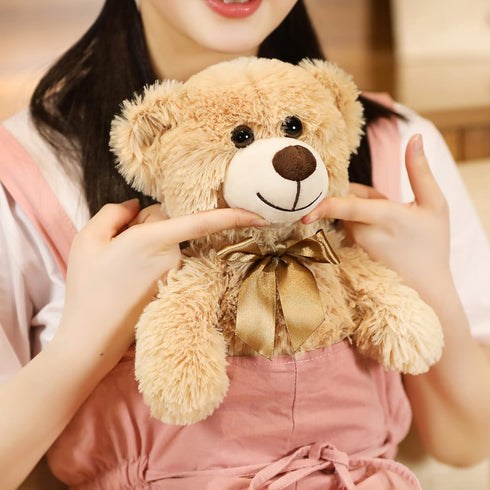 Teddy Bear Stuffed Animals, 13.8 Inches Teddy Bear Plush Toy Birthday Christmas Valentine’s Day Gift for Kids Girlfriend (Light Brown)