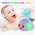 Toddla Whale Bath Toy Sprinkler - Bath Toys for Toddlers 1-3 - Light Up Water Whale Bath Toy - Bathtub Toys for Infants 6-12 Months Toddlers Age 2-4 Birthday Gift for 1 2 3 4 5 Year Old Boys Girlds