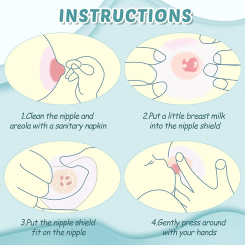 12 Pieces Nipple Shields 20 mm - Contact Nipple Protector with Clear Carrying Case, Silicone