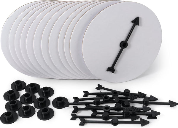 12 Board Game Arrow Spinners, Family Games Accessories - Blank DIY Gaming
