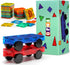 Set, 2 FNJO Magnetic Car Compatible with Magnetic Tiles, Car Trucks