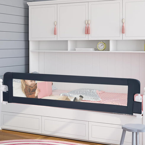 (71", BABY JOY Bed Rails for Toddlers, Extra Long, Swing Down Safety Bed Guard for Convertible Crib, Folding Baby