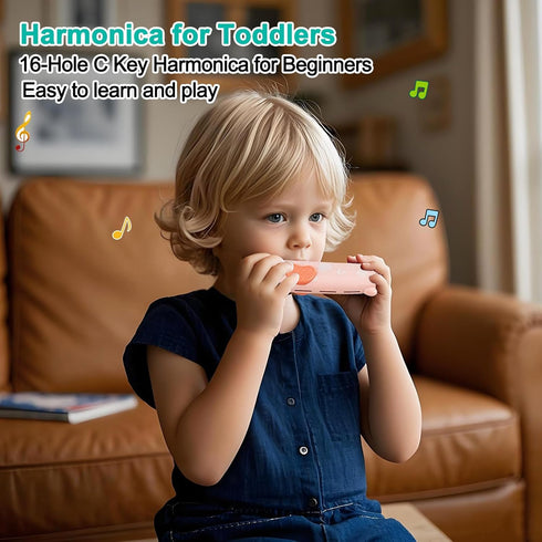 3+ Toy Saxophone with Light & Sound, Toy Harmonica for Kids, Early Educational Toy Musical Instrument Toys for Toddlers