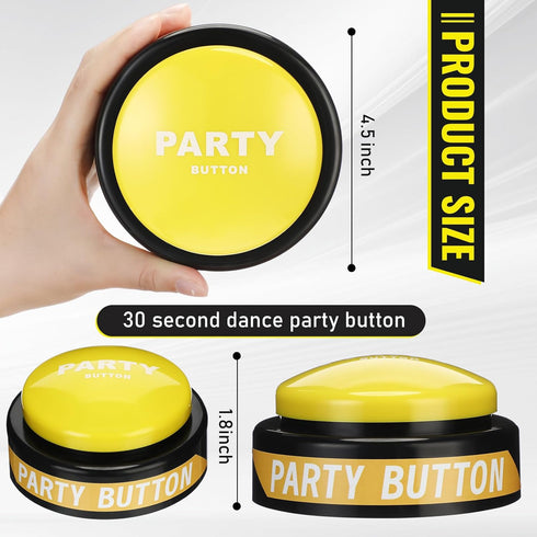 Dance Party Button with Music Sound, Desk Toys for Office Adults, Classroom Buzzers Novelty Fun Gag Gift