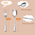 LIANYU 16-Piece Kids Childrens Silverware Set, Include 8 Kids Spoons and 8 Kids Forks, Stainless Steel Toddler Utensils Flatware Set, Child Cutlery Set for Home Preschools, Dishwasher Safe by LIANYU