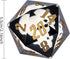 D20 55mm 20 D20 Cusdie Large Dice with Sharp Edges, D&D Sided Dice, Handmade DND Giant for RPG, Table Games(White