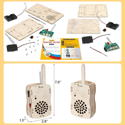 8-12 12-14 9-12 8 9 10 11 13 Stem Projects Walkie Talkies Toys for Boys Age Science Kit Building Own DIY Electronics