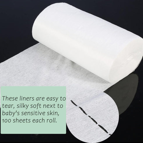 11.8 7.1 Inch 1 400 ALVABABY Diaper Liners for Baby Cloth Diaper Flushable Disposable Natural Soft Fragrance Free