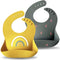 Moonkie Silicone Baby Bibs Set of 2, BPA Free Waterproof Baby Bibs