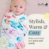 47 47 inches Stroller Society - Viscose from Bamboo and Cotton Baby Blanket, Floral Baby Blanket, Receiving Blankets