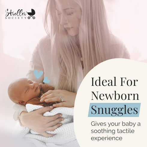 40 40 inches Stroller Society - Swaddles for Newborns & Toddlers, Soft Receiving Blankets Girl & Boy Can Use, Comfy