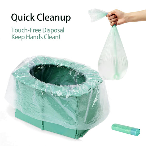 Portable Potty Seat for Toddler Foldable Travel Potty Training Toilet Seat with Cleaning Bags Reusable for Outdoor