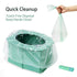 Portable Potty Seat for Toddler Foldable Travel Potty Training Toilet Seat with Cleaning Bags Reusable for Outdoor
