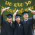 2025 Graduation Banner Party Decorations, Gold Glitter "We are So Proud of You" Banner for High School College