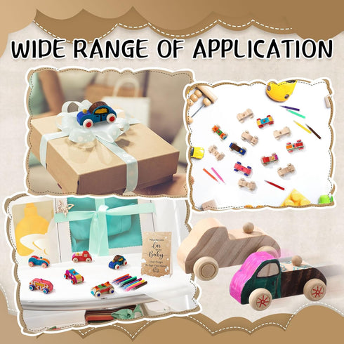 32 12 WinnerWhy Baby Shower Game Sign Kit Includes Unfinished Wooden Car Blocks, Markers, and a Prize Decoration Sign