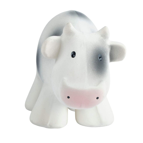 Cow Organic Natural Rubber Rattle, Teether & Bath Toy