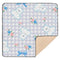 EtherSpher Cartoon Cute White Dog Plaid Large Non-Slip Baby Care Play mat for