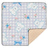 EtherSpher Cartoon Cute White Dog Plaid Large Non-Slip Baby Care Play mat for