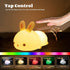 YOTOZU Cute Bunny Night Light, USB Rechargeable Kids Night Light with Warm White and 16 Colors Breathing Modes
