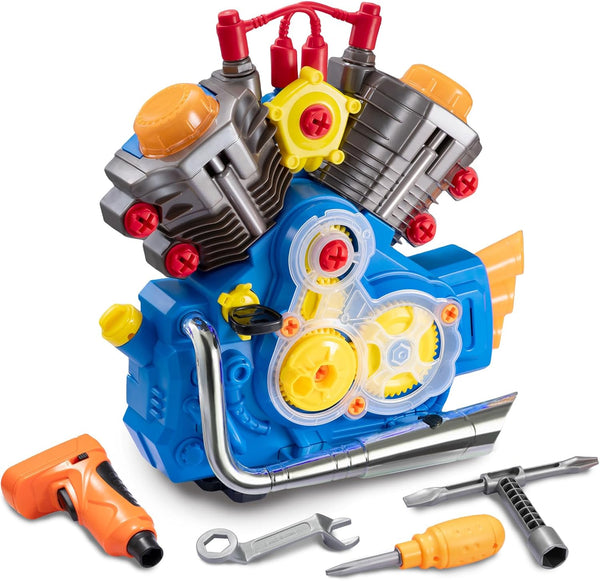 POFJOEQ Engine Building Kit, Kids Mechanic Repair Set for Kids Motorcycle EngineTake Apart