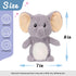 Talking Elephant Plush Toy - Hopearl Repeats What You Say Nodding Electric Interactive Buddy for Toddlers, Gray, 8''
