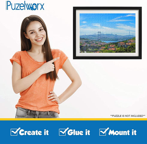 PuzzleWorx Jigsaw Puzzle Glue Pack of 2, Non-Toxic Clear Glue for 1000/1500/2000 Piece Puzzles, 8.4 oz Total