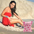 CQM 12x10 Inch, Seamless Pink Flamingo Wet Bags Flamingos Pattern Waterproof Travel Laundry Bags, Reusable Wet Dry Bag