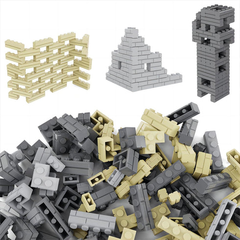 Classic Building Bricks, 340 Pcs Masonry Profile Wall Blocks, Compatible with Major Brands Parts and Pieces, Creative