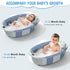 TOSGN 3s 0-36 Collapsible Baby Bathtub, to Install, Baby Bath Tub with Soft Cushion & Thermometer, Months Newborn