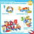 Generic 18pcs Set, Playset Magnetic Train Track Educational Building Toy with Colorful Multi-Level Railway System