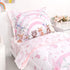 Set 4 Set Hooyax Toddler Bedding for Girls - Piece Rainbow Toddler Comforter Includes Fitted Sheet, Comforter