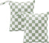 Ohocut Sage Green Checkered Waterproof Wet Dy Diaper Bag for Baby Essentials,