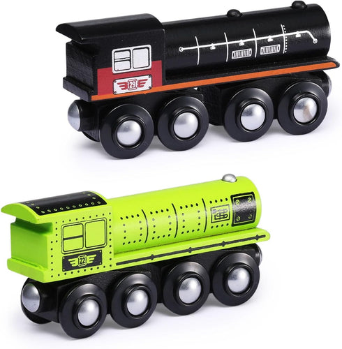 Set Set (10 3+ SainSmart Jr. Wooden Train Accessories, Magnetic Toy Car PCS), Compatible with All Major Brands, Gift