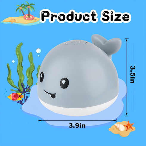 Light Up Toddla Whale Bath Toy Sprinkler for Kids Age 1-8, Mold Free Bathtub Water Pool Shower Toys for Babies