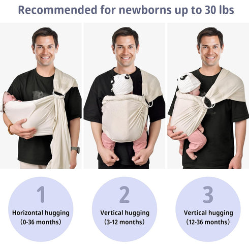 Summer Swimming CUBY Water Baby Sling Carrier Lightweight Breathable Mesh Baby Wrap Carrier Adjustable Ring Sling