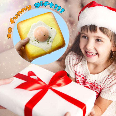 Egg Toast Squishies Super Soft Slow Rising Toy Cute Scented Simulation Food Square Cake Squishys Stress Relief Squeeze
