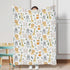 Jungle Safari Animals Baby Blanket for Boy Girl - Flannel Swaddle Blanket with Elephant Lion Giraffe Hippo Fox 30x40