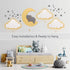 Lumipets Lighted Elephant on Moon, Nursery Night Light, Wall Mounted Lighted, Battery Operated Cloud Light