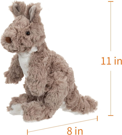Apricot Lamb Toys Plush Brown Kangaroo Stuffed Animal, Soft Cuddly Perfect for Child, 10 Inches